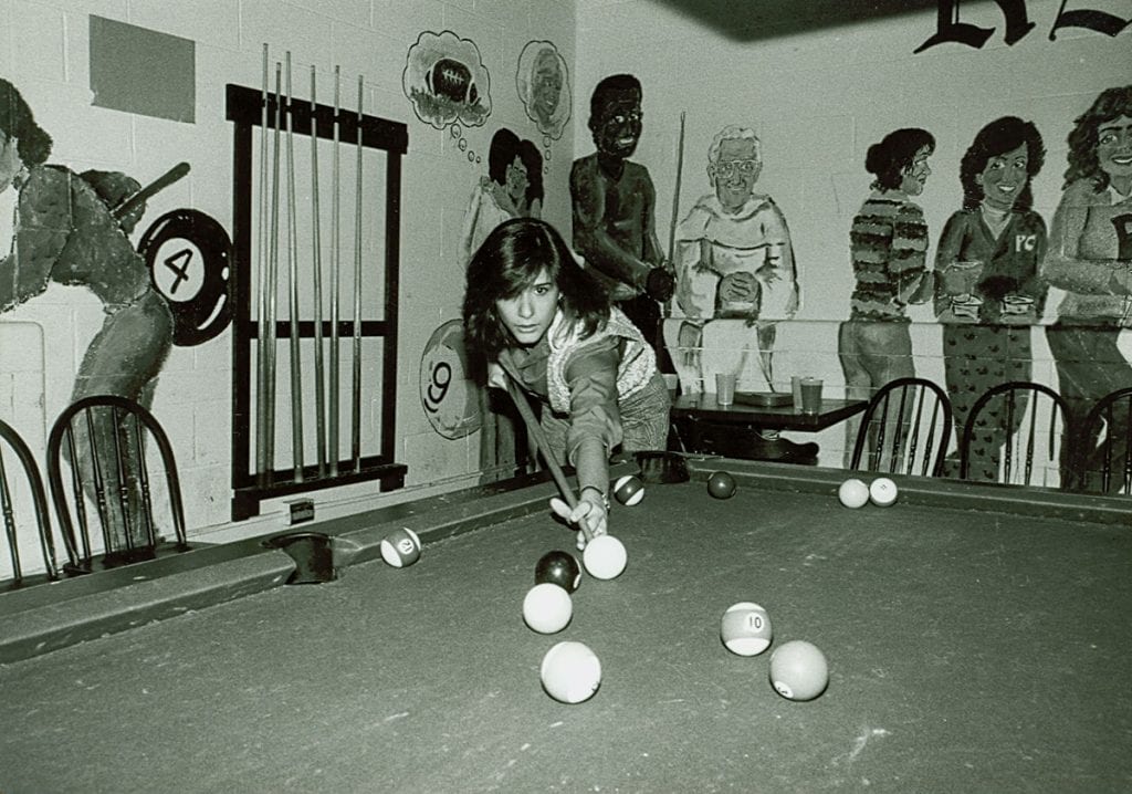 The Rathskellar game room in 1985