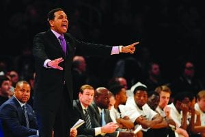 Men's Basketball Head Coach Ed Cooley credits Melissa Mezzanotte, academic coordinator for men’s basketball, with keeping players focused on athletics while on the road. 