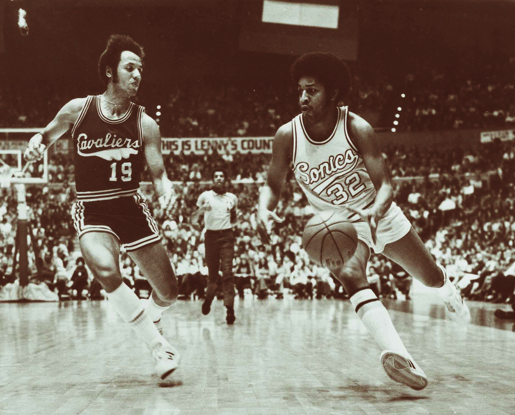 In 1972, Seattle was still "Lenny's Country" though Wilkens, left, had been traded to the Cavaliers. 