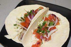 Fish tacos at Raymond Dining Hall now include locally caught seafood. 