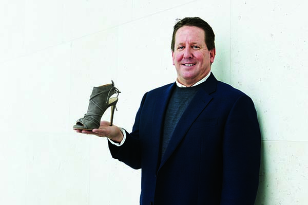 The sleek leather pump, handcrafted in Italy, is the latest business venture for Ted McNamara '86.