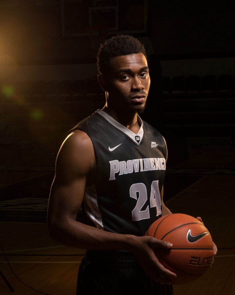 Kyron Cartwright '18 is a member of the men's basketball team.