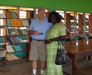 The Books to Ghana program established by Dr. Stephen J. Mecca '64 &66G has has delivered thousands of books to the University of Ghana.