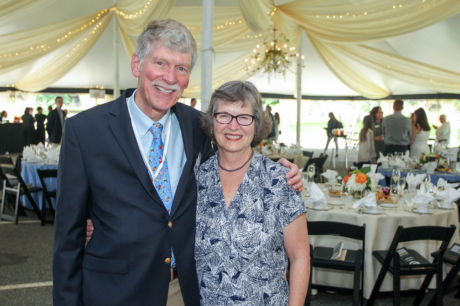 Kevin Dailey ’73, recipient of an Exemplary Citizenship Award, is joined by his wife, Clare, at the National Alumni Association Awards Brunch.