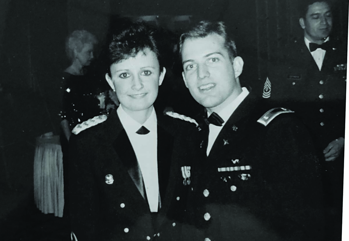 Lisa M. (Thibault) Schenck ’83 & ’18Hon. met her husband, James, while both were serving in South Korea. This photo is from 1990.