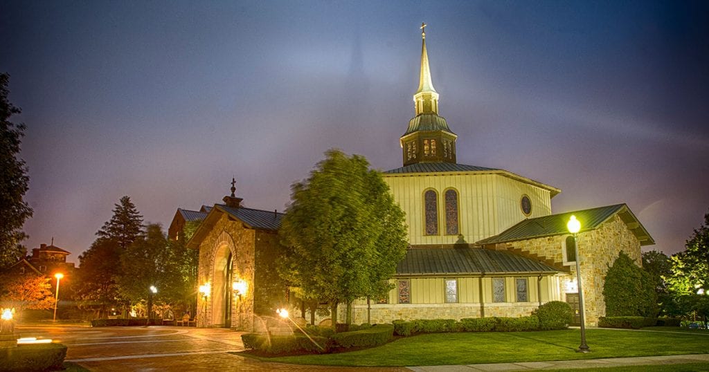 St. Dominic Chapel at night