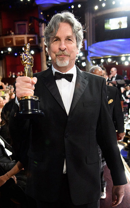 Peter Farrelly poses with the Oscar® for original screenplay during the live ABC Telecast of The 91st Oscars® at the Dolby® Theatre in Hollywood, CA on Sunday, February 24, 2019. Valerie Durant / ©A.M.P.A.S.