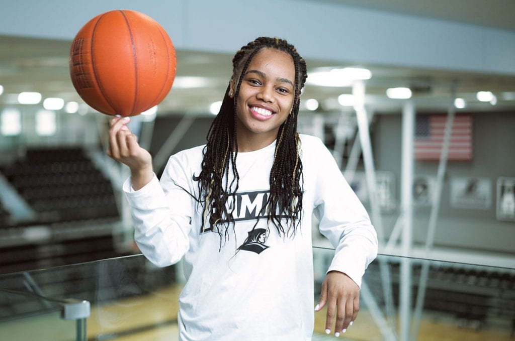 At 5-feet 6-inches, Kaela Webb '22 is a fearless point guard with a big heart off the court, too.