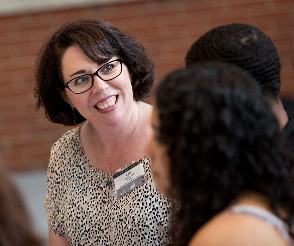 The new president of the National Alumni Association Council, Kate (Hennedy) Kennedy '92, whose parents both taught in the Department of English.