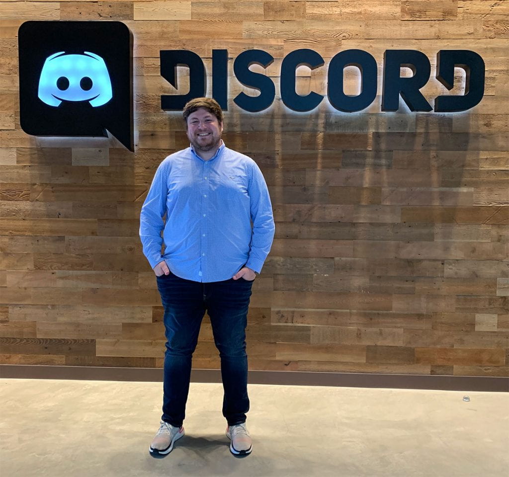 Mason Sciotti '15, an English and computer science double major, works for Discord in San Francisco.