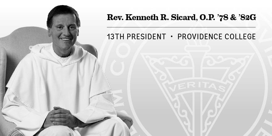 Rev. Kenneth Sicard was named the 13th president of Providence College.