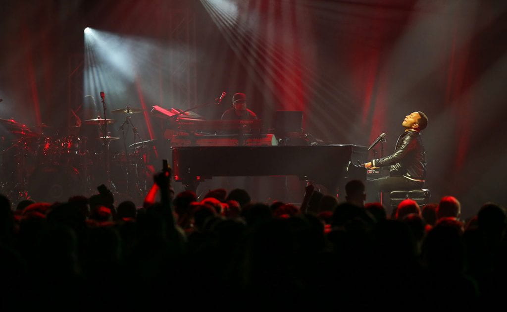 John Legend takes center stage at the Dunkin' Donuts Center in downtown Providence as part of Late Night Madness.
