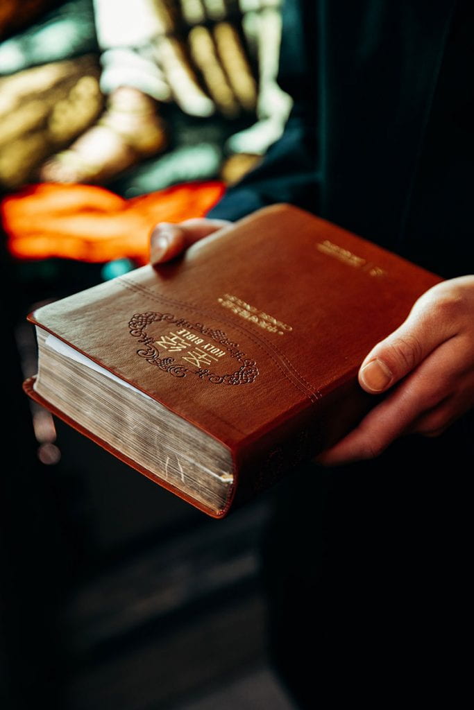 The Bible, with text in Mandarin and English, given to Tianyi Yuan '20 before he left China.