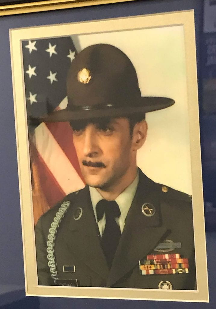 Sgt. Major Fortunato in his early Army days as a senior drill instructor. 