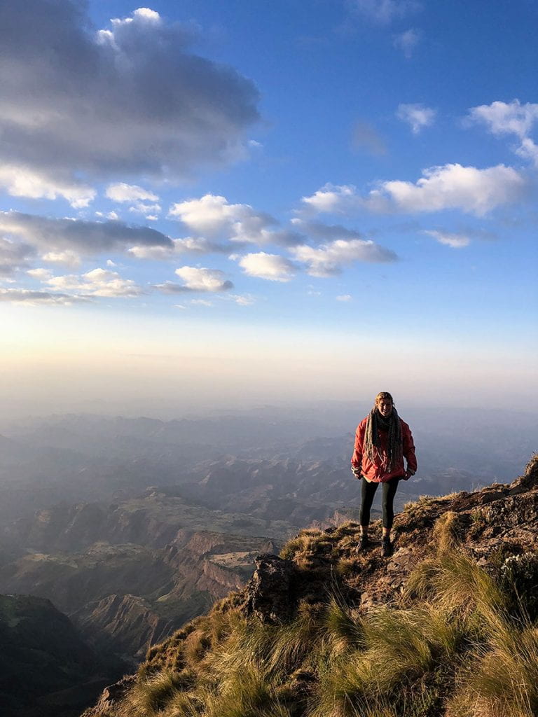 Nicole Gottlieb '20 in the Semien Mountains in northern Ethiopia.