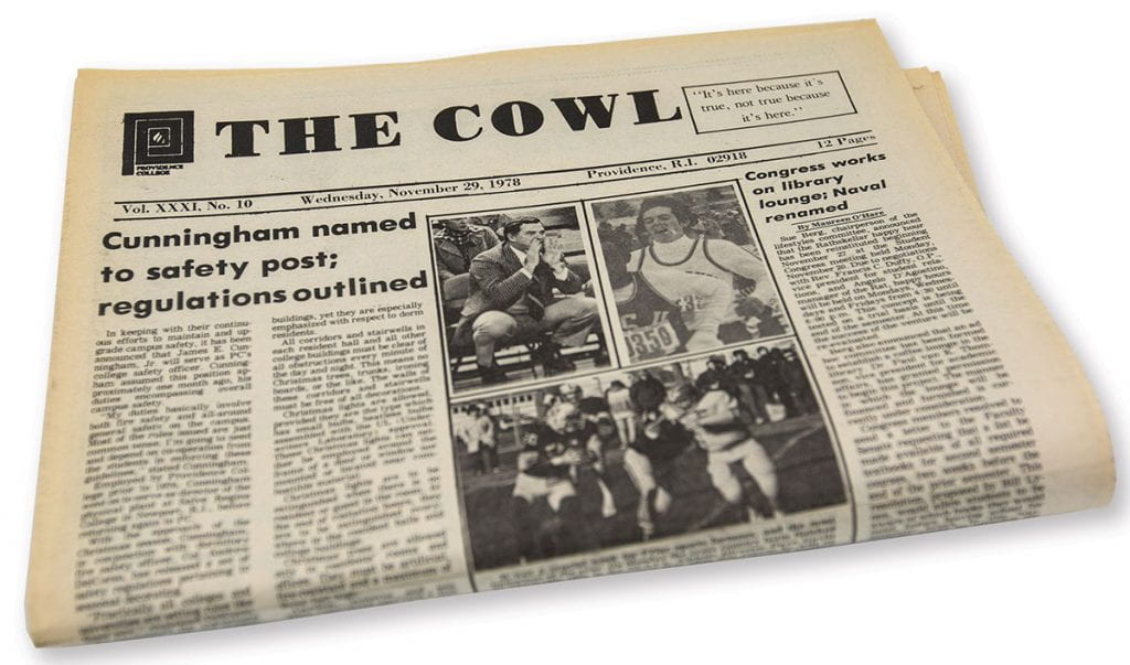 The Nov. 29, 1978 issue of The Cowl that included the young Father Shanley's reporting on the papal installation.