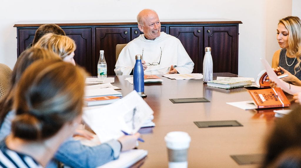 Always a teacher, Father Shanley taught a seminar in the Liberal Arts Honors Program for 14 of the 15 years of his presidency.