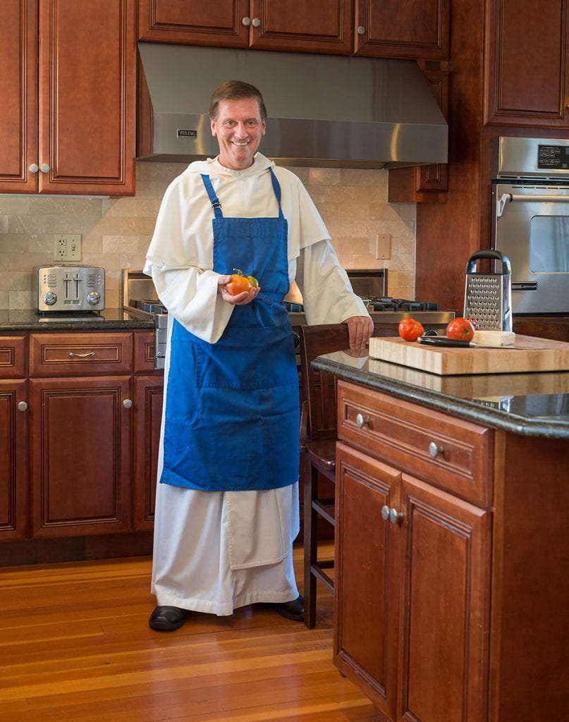 Rev. Kenneth R. Sicard, O.P. '78 & '82G, in the kitchen at Dominic House