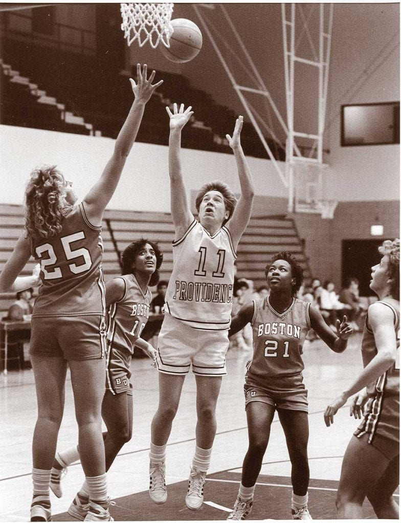 Doris Burke puts up a shot in the lane against Boston University. She was a three-time All BIG EAST selection.