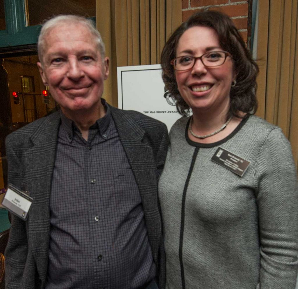 Dr. John Hennedy, emeritus professor of English, with his daughter, Kate Hennedy Kennedy '92