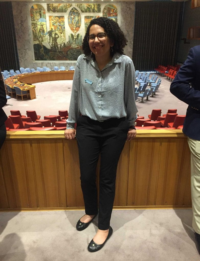 During the summer of 2019, Alicia Terrero '21 visited United Nations headquarters in New York while participating in the Bard Globalization and International Affairs Program. She found the program through the Career Expo sponsored by PC's Center for Engaged Learning. 