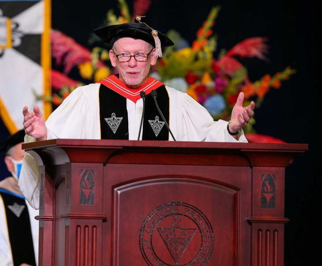 Rev. Brian J. Shanley, O.P. '80, addresses the Class of 2020