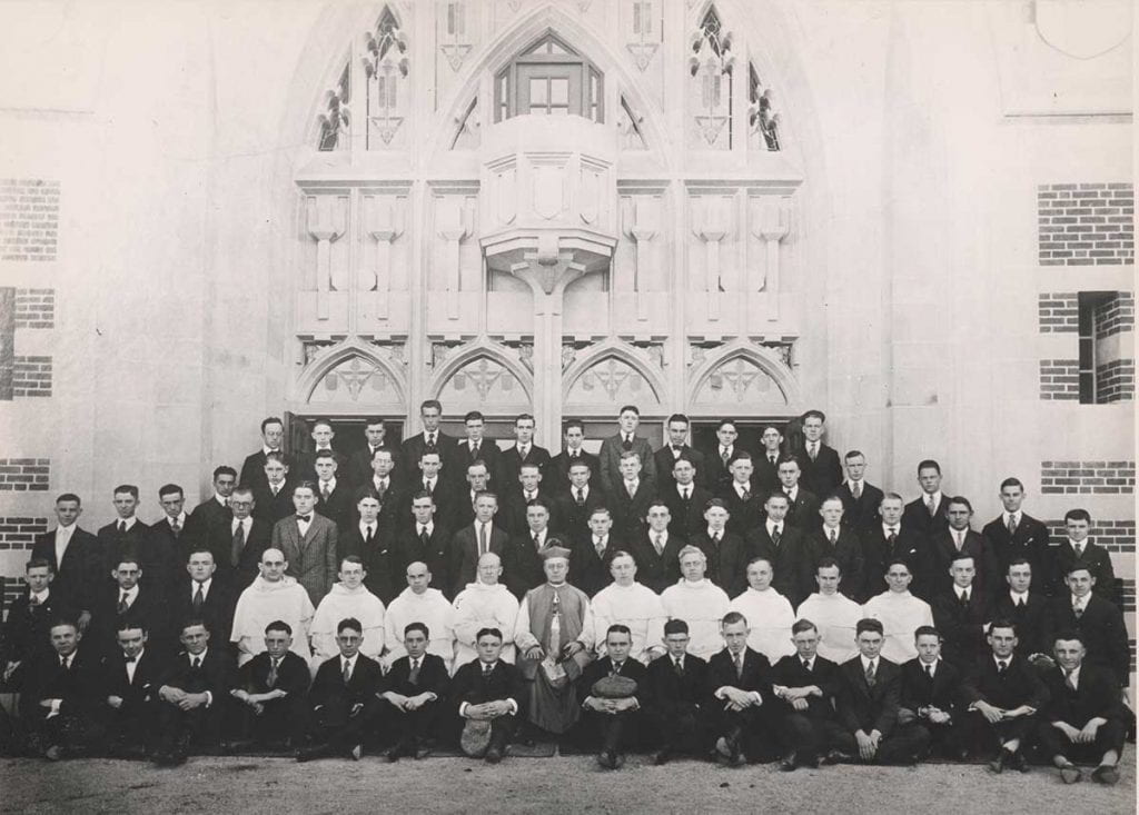 The Class of 1923, the first four-year graduating class at Providence College.