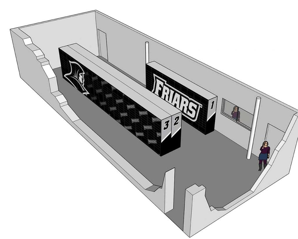 An artist's rendering of the new mail facility, located in what had been the package delivery room on the lower level of Raymond Hall. The room can be accessed by card swipe after hours.