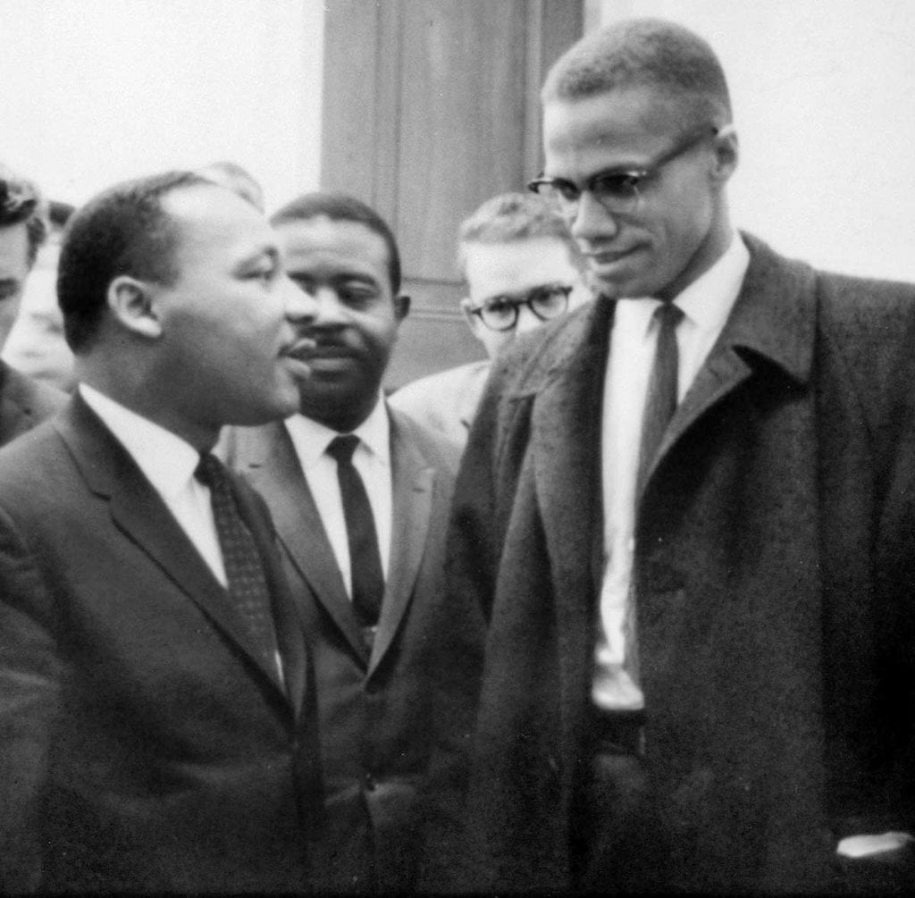 Rev. Dr. Martin Luther King, Jr. and Malcolm X met just once, in March 1964, before a press conference. They had come to hear the U.S. Senate debate on the Civil Rights Act of 1964.