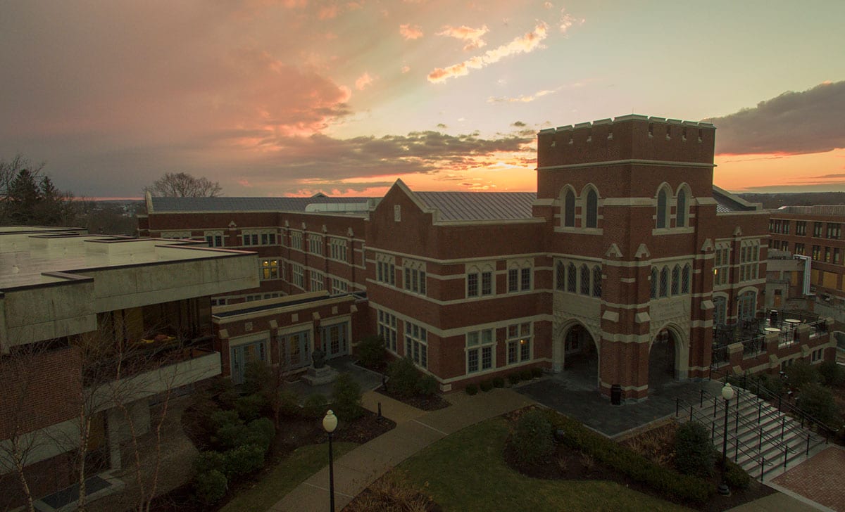 Ruane Center for the Humanities at sunset