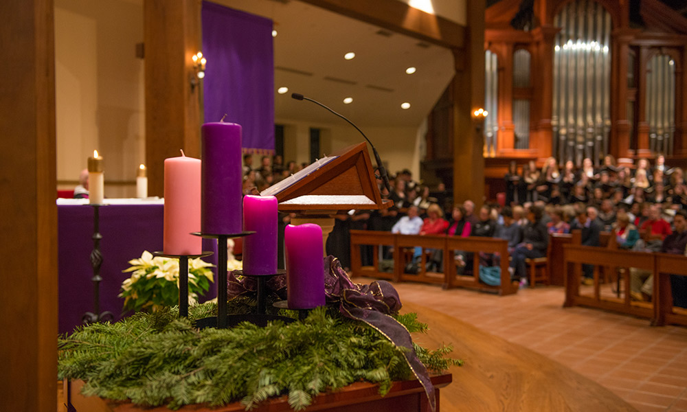 st. dominic chapel during lessons and carols