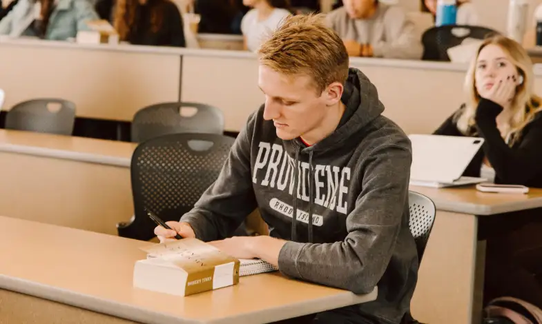 student in class