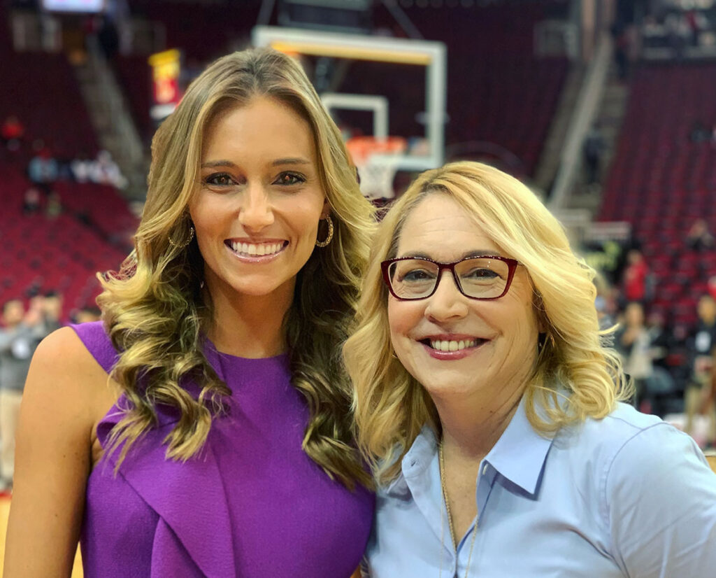 Cayleigh Griffin '14 with her mentor, Doris Burke '87, '92G, '05Hon.