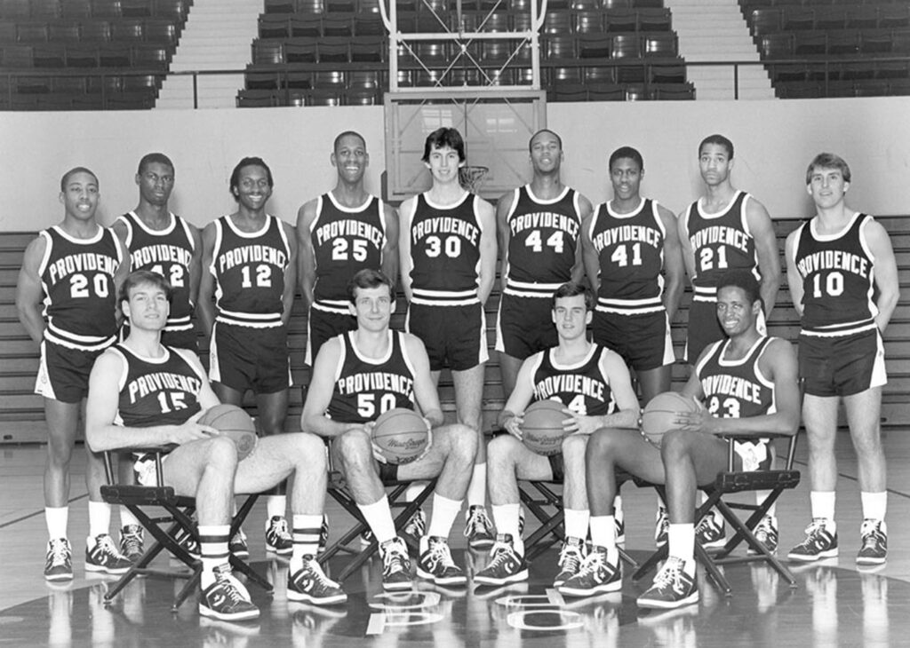 The 1987 mens basketball team photo