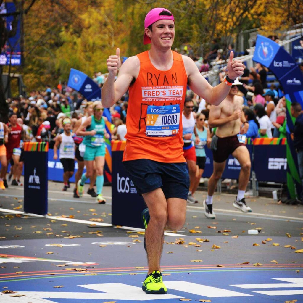 Ryan Fodero '23 at the 2022 NYC Marathon