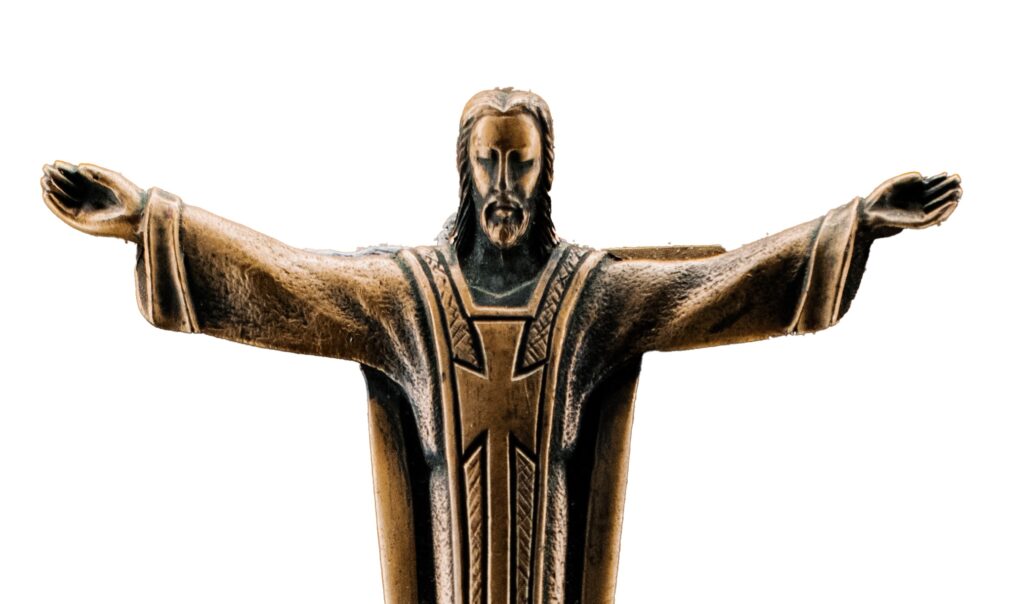 Jesus gold statue
