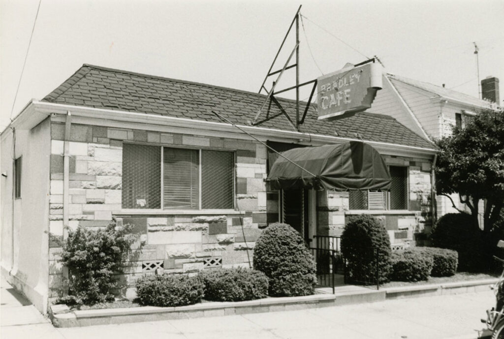 The exterior of Brad's as it looked in the 1980s.