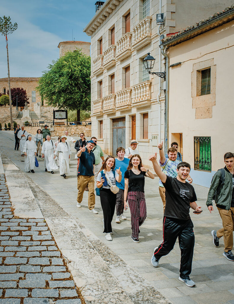 The Providence College delegation arrives in Segovia, Spain.