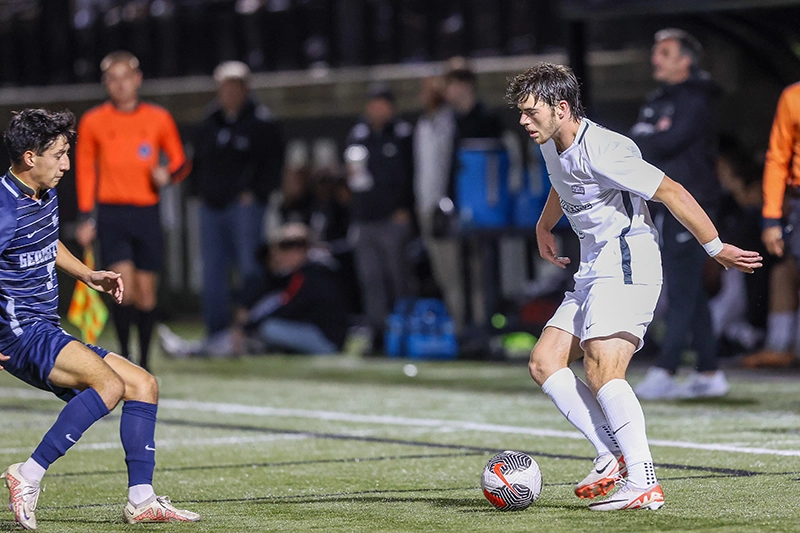 Brendan McSorley '23 started all 17 games for the Friars during his senior year and led the team in points (23) and goals (11), including four game-winners.