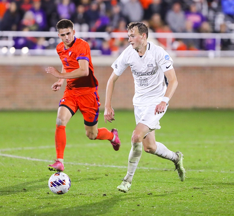 Cole Dewhurst '25 in the NCAA Tournament second round game against Clemson.