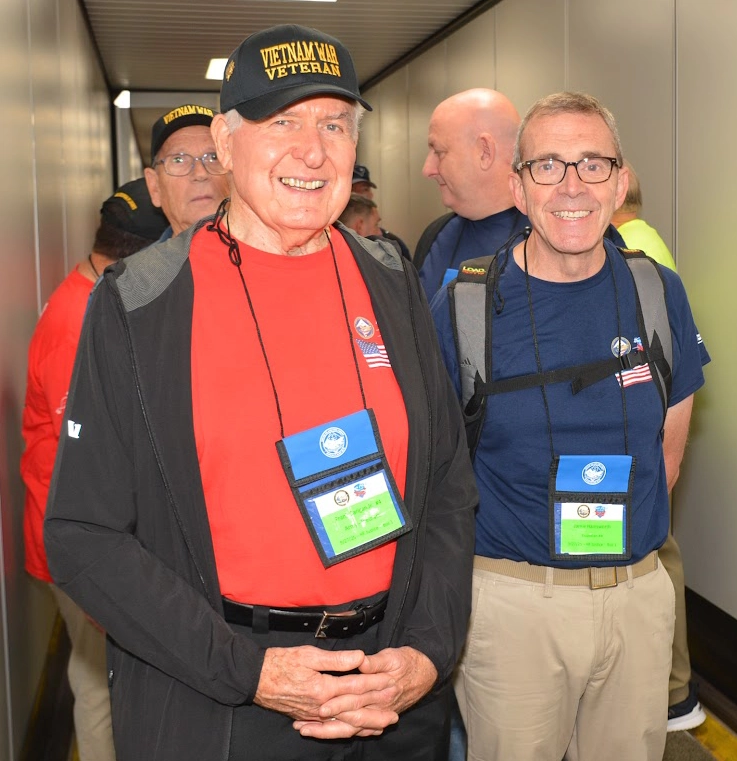 Retired Superior Court judge Francis J. Darigan, J.D. '64, '14Hon. with his Honor Flight guardian.