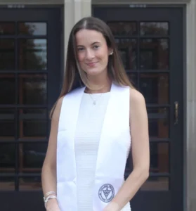 Kate McDonald '25, top student, 4.0 GPA