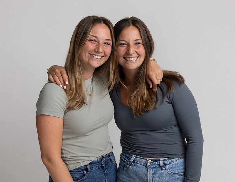 Kylie Fordyce '25, left, with Kayla Fordyce '25.