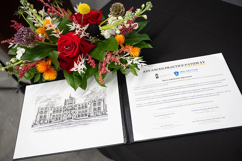 The agreement between Providence College and the MGH Institute of Health Professions