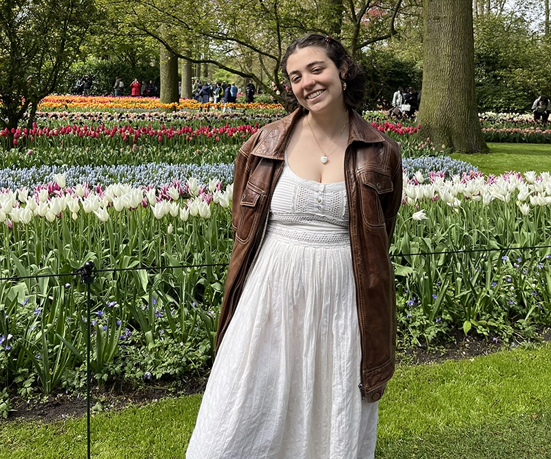 Martina Scarpa '25 during her semester abroad in Amsterdam.