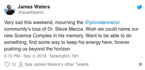 James Waters, Dr. Mecca tweet