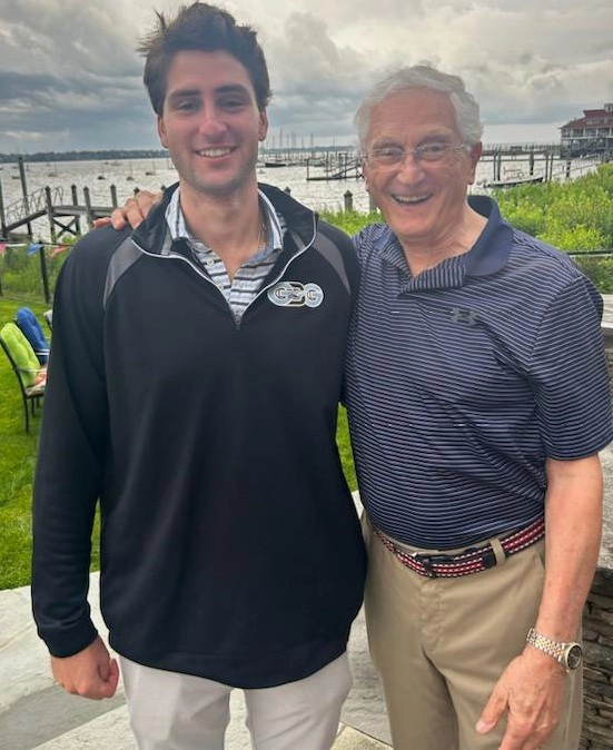 Edward Iannuccilli, M.D. '61 with his grandson, Andrew Snape '23.
