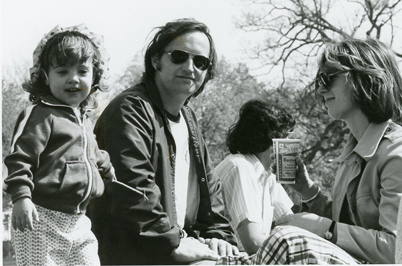 Dr. Lena, his wife, Susan, and their daughter, Jennifer, relax at a campus outing in 1977.