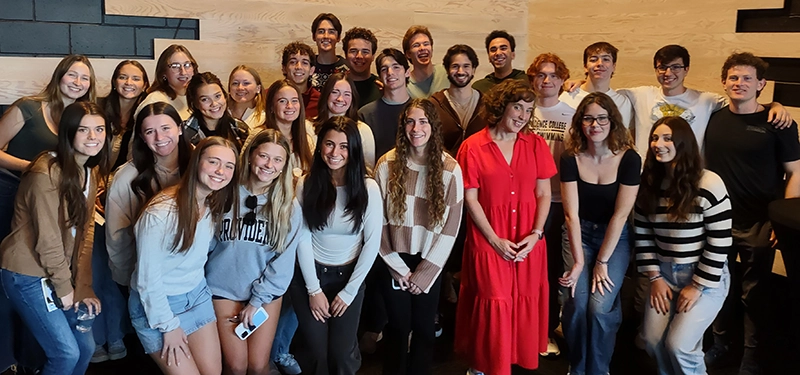Stephanie Boeninger, Ph.D. and honors students in the Development of Western Civilization Program enjoyed a live performance of Amadeus at The Gamm Theatre.