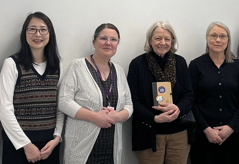 Lynne Ryan, Ph.D., third from left, with university administrators in Finland.